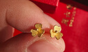 周六福小金花足金999黄金耳钉女生日礼物计价AC090379  一对 约0.67g 实拍图