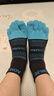 奥尼捷（AONIJIE）五指袜男专业跑步袜子夏季速干袜coolmax运动袜越野跑马拉松袜女 湖蓝+黑色+玫红 【中筒】 S （35-38码） 实拍图