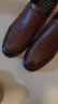 老人头男鞋2025冬季新款真皮透气休闲皮鞋男轻便一脚蹬驾车鞋男 单鞋款-棕色 42 实拍图