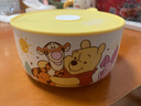 迪士尼高颜值轻奢陶瓷保鲜碗饭盒高颜值卡通精致女生儿童家用饭碗 轻奢维尼保鲜碗大号 实拍图