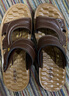 卡帝乐鳄鱼（CARTELO）真皮凉鞋男透气头层牛皮沙滩鞋男士户外两穿凉拖鞋9252 棕色 43 实拍图
