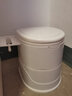 固立特移动马桶老年人坐便器孕妇尿桶简易移动便携式成人塑料卧室坐便椅 白色两用型【封底+镂空内桶】 实拍图