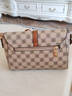 泊雅仕送妈妈女包礼物新款2025时尚潮欧美复古印花包潮流单肩斜挎小包包 米色方格 实拍图