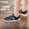 Skechers斯凯奇儿童运动凉鞋男童沙滩鞋镂空防滑夏季中大童大头鞋400041L 男童/海军蓝色/柠檬色/NVLM 32 实拍图