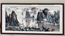 墨派新中式客厅装饰画沙发背景墙挂画办公室山水画横幅手绘国画壁画 千峰竞秀 160*60cm/实木框+喷绘(适合2.0米沙发) 实木边框 实拍图