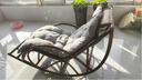 藤之灵（TENGZHILING）老人家用午休阳台懒人摇摇椅躺椅成人可睡觉大人休闲逍遥真藤沙发 竖条黑色 （进口真藤 ） 实拍图