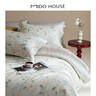 MIDO HOUSE铭都100支床上四件套100%A类纯棉冬季秋冬床品床单被套床笠床罩 浅茶杏配松叶绿【100支长绒棉-基础款】 1.8m 床笠款 （被套220*240cm） 实拍图