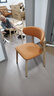 椅子餐椅全实木餐厅椅家用餐桌靠背椅网红皮凳子北欧现代酒店歺椅 原木色+橙色猫抓皮（自己安装） 实拍图
