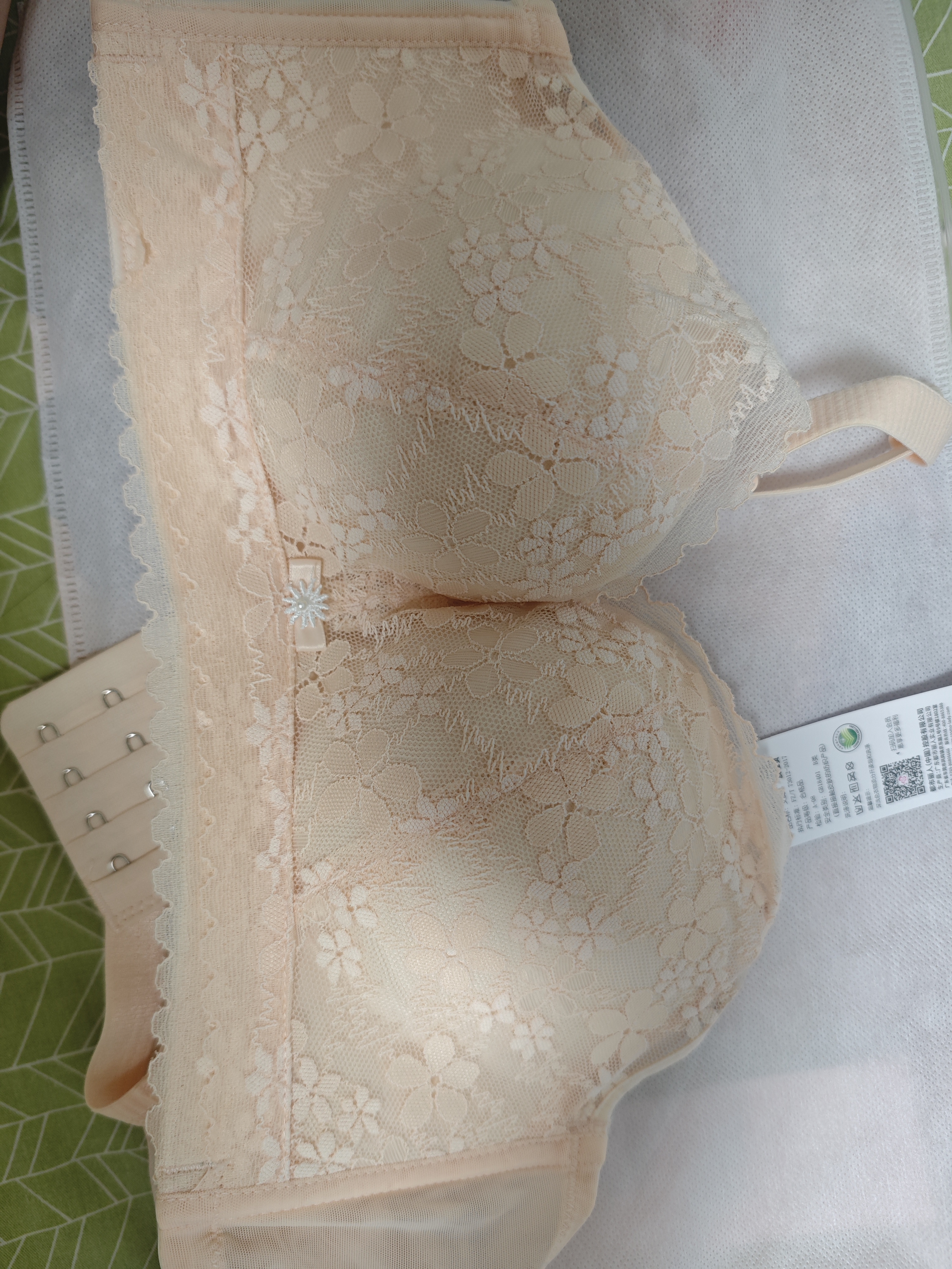 都市丽人内衣女无钢圈文胸小胸聚拢蕾丝舒适薄款透气性感胸罩2B32D7 实拍图