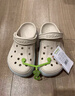 卡骆驰crocs洞洞鞋贝雅卡骆班轻便耐磨一脚蹬休闲鞋|205089 冬日白/彩色-1LI 39 (240mm) 实拍图