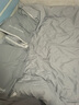 海澜之家（HLA）床上三四件套纯棉水洗棉麻裸睡亲肤床上用牛奶绒床单床笠被套被罩 【速干不缩水】A类裸睡-奥丁灰 1.5米 床笠款 四件套 被套200*230cm 实拍图
