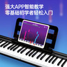 特伦斯电子琴88键折叠琴成人儿童初学电钢键盘教学乐器V10家用钢琴 典雅黑 实拍图