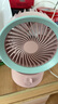 名创优品（MINISO）【轻音循环风】桌面风扇办公室小风扇充电长续航小型迷你便携usb摇头循环专用学生宿舍台式可拆洗 【充电款|可摇头|长续航】冰莓粉 2000mAh 实拍图