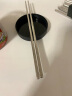双枪316L不锈钢筷子防滑不发霉食品级家用酒店餐具 福字圆筷10双装 实拍图