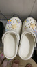 名创优品（MINISO）洞洞鞋女款2025新款eva防滑防臭沙滩鞋增高凉拖鞋女夏季外穿 石英粉+可爱怪兽 36-37 实拍图