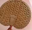 燕云州手工编织麦秸扇子芭蕉扇葵扇团扇竹草编手摇扇古风老式蒲扇夏季凉 团圆扇织锦包边红色款 实拍图