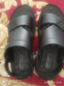 蜻蜓牌蜻蜓牌头层牛皮凉鞋两用2025新款夏季真皮凉拖防滑防臭户外沙滩鞋 黑色【真皮】 40 实拍图