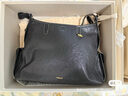 Songmont中号菜篮子系列女设计师款头层牛皮大容量通勤手提包 奶昔白 帆布内胆 现货 实拍图