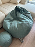 米客米家懒人沙发豆袋家用卧室可躺可睡创意小坐墩单人阳台休闲椅子榻榻米 果绿色  舒适款（90*110)送脚蹬 实拍图