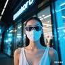 MOLY VIVI防晒口罩夏季新款遮阳透气不勒耳护眼角骑行防晒面罩魔力薇薇 浅豆绿 实拍图
