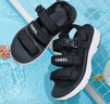 骆驼（CAMEL）魔术贴撞色沙滩凉鞋女运动休闲鞋子 K23M16L2002 黑色 36 实拍图