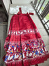 萝美酱2025新款马面裙女童过年服套装全套明制汉服中国风春秋女孩儿童 红色马面裙+提花长袖上衣+项链 160 实拍图