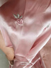 丝界真丝睡裙女100%桑蚕丝宽松短袖纯色公主睡衣裙绣花丝绸家居服粉色 实拍图
