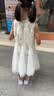 拉夏贝尔童装女童夏装连衣裙2026新款儿童洋气无袖背心裙女宝夏季时髦裙子 白色 送帽子 150 建议身高141-150cm 实拍图