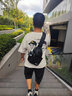 吉普（JEEP）斜挎包男士大容量通勤胸包2025新款单肩包便捷小背包防泼水手机包 黑色7大隔层【可放11英寸平板】 实拍图