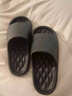 DMPD凉拖鞋男夏季新款防臭户外踩屎感厚底居家防滑按摩底浴室情侣拖鞋 黑色 37-38 (225mm) （适合36-37） 实拍图