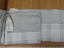 MUJI柔软洗棉被套套装 床单式/双人床用 灰色小格纹 学生宿舍儿童 实拍图