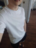 蒙羊王男士短袖t恤男100%纯棉夏季新款圆领男士高端t恤短袖男装打底衫 白色 L (170) 实拍图