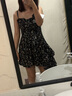 巧丂黑色纯欲内搭不规则碎花裙吊带裙连衣裙女气质收腰显瘦短款裙 黑色 M （建议90-110斤） 实拍图