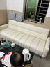 新款钢琴键猫爪皮折叠沙发多功能直排布艺网红懒人出租房小沙发床 【猫爪皮】米白色 钢琴款 200cm 含扶手可当床送抱枕 海绵款 实拍图