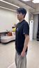 雾卡【纯棉3件】短袖t恤男夏季新款纯棉圆领T恤男宽松半袖打底上衣服t 【3件】倒W卡其+小PK铁灰+KEEP黑 2XL (150-165斤内) 实拍图