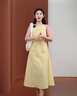 UR2025春季新款女装法式气质后拉链收腰无袖连衣裙UWM750031 米黄 XS 实拍图