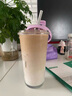 Glasslock水杯进口带盖吸管杯女生夏季便携玻璃凉水杯咖啡果汁饮料杯450ml 实拍图