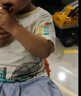 纤丝鸟儿童T恤男女童夏季短袖上衣中小童薄款休闲宝宝衣服 奔跑搅拌车 实拍图