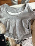 森马（Semir）短袖t恤女短款假两件百搭上衣25夏装显瘦U领套头衫109325100015 实拍图