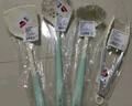 拜格（BAYCO）硅胶厨具套装五件套 锅铲 汤勺漏勺饭勺食品夹奶白绿 BC5427 实拍图