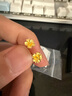 周六福足金999朱槿花黄金耳钉耳饰女计价A0910969 约0.82g 一对生日礼物 实拍图