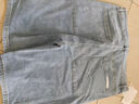 牛仔短裤男夏季薄款直筒宽松7七分裤子男士八分休闲中裤潮牌夏天 灰蓝 3XL 实拍图