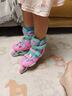 米高轮滑鞋儿童溜冰鞋直排轮旱冰鞋可调尺码花式中小学教学生用鞋S3 桃粉色 S3S M (参考鞋码33-36) 实拍图
