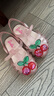 芭比童鞋夏季儿童凉鞋女童包头果冻鞋小童涉水凉鞋DA5938 粉色 27码 实拍图
