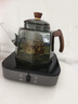 全度耐高温加厚玻璃蒸煮一体茶壶大容量烧水壶侧把茶壶家用水壶 烟灰八宝蒸煮一体茶壶 1000ml 实拍图