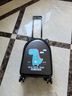 袋鼠（KANGAROO）儿童小行李箱拉杆箱男女孩童卡通可爱18英寸小型轻便旅行登机箱子 黑色汽车小恐龙 18英寸 实拍图