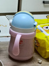FGA富光儿童保温杯宝宝吸管杯鸭嘴学饮杯316L不锈钢喝水壶水杯子粉色 实拍图