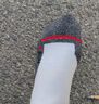 悍将（HNK）专业跑步袜子男女马拉松跑步袜子毛巾底压缩袜吸湿透气速干运动袜 3.0陨石黑-3双装 M(39-41) 实拍图