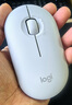 罗技（Logitech）LOGITECH PEBBLE鼠标 无线蓝牙鼠标 办公静音鼠标 女性鼠标对称鼠标 鹅卵石造型 米白色 实拍图