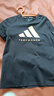 阿迪达斯（adidas）2025新款短袖儿童T恤夏季户外运动休闲百搭短袖 黑+金  158 实拍图